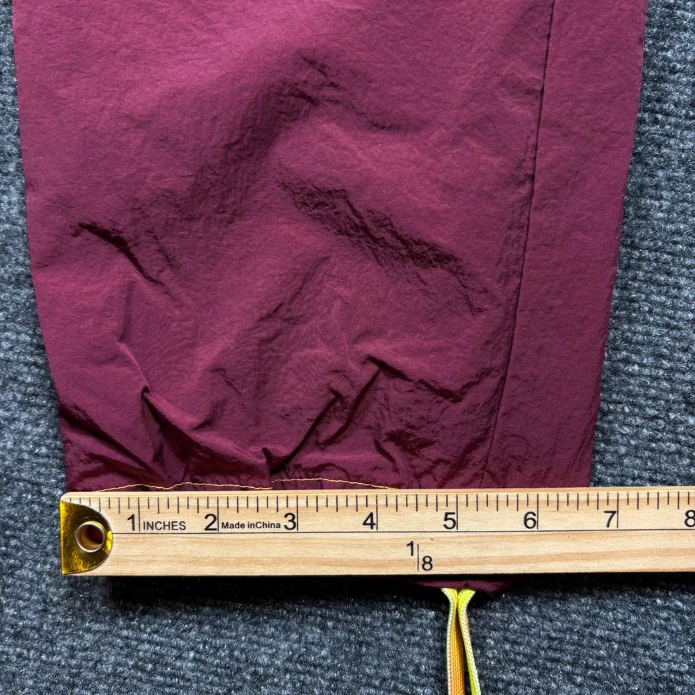 Jordan Jumpman Nylon Pants Mens Small Burgundy Drawstring Adjustable DV1613-680